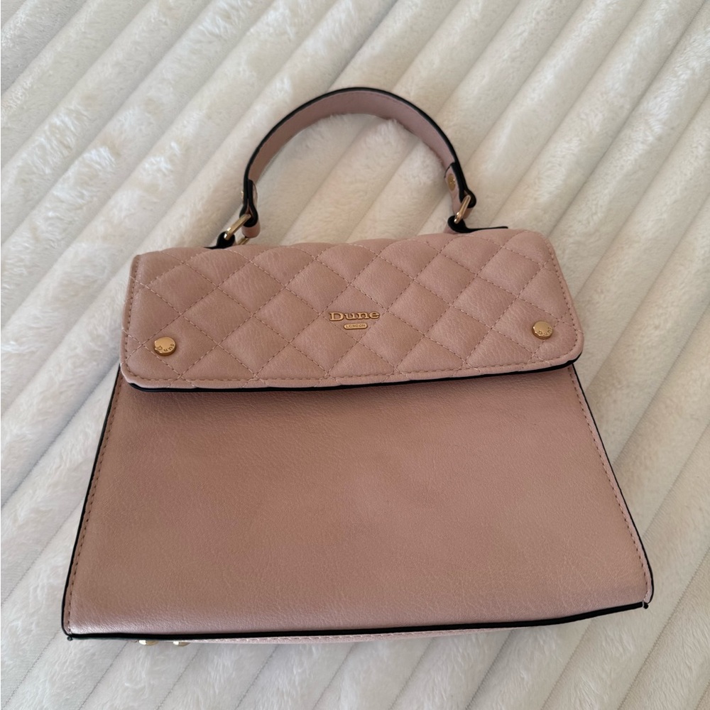 Dune London Blush Quilted Satchel